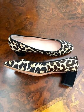Kate Spade New York Leopard Print Genuine Cow Fur Pump Shoes Heels Sz 10 M